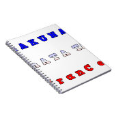 フランスハクナマタタブルーホワイトレッドユニティカラーT ノートブック (右側)