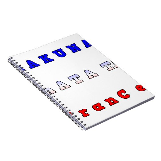 フランスハクナマタタブルーホワイトレッドユニティカラーT ノートブック (右側)