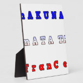 フランスハクナマタタブルーホワイトレッドユニティカラーT フォトプラーク (側面)