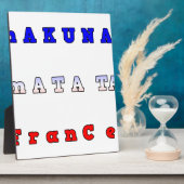 フランスハクナマタタブルーホワイトレッドユニティカラーT フォトプラーク (側面)