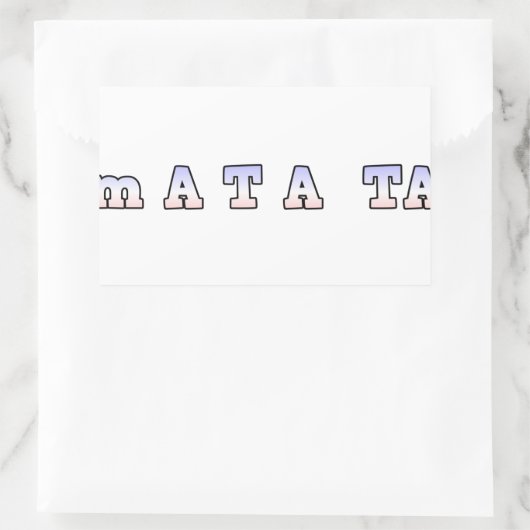 フランスハクナマタタブルーホワイトレッドユニティカラーT 長方形シール (バッグ)