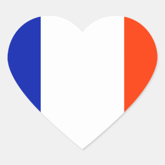 フランスハート国旗 ハートシール