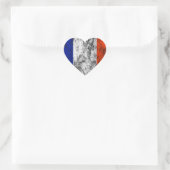 フランスハート国旗 ハートシール (バッグ)