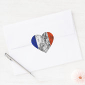 フランスハート国旗 ハートシール (封筒)