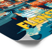 フランスバーグドイツヴィンテージ旅行イラストレーション ポスター (角)