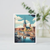 フランスバーグドイツヴィンテージ旅行イラストレーション ポストカード (スタンド正面)