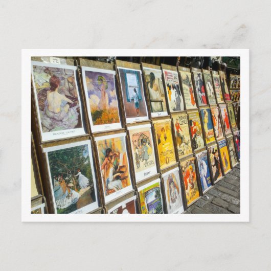 フランスパリシティスケープMontmartreエリアアート ポストカード (正面)