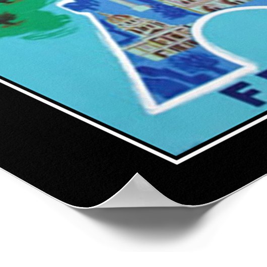 フランスパリ旅行ヴィンテージのポスタフランスのー ポスター (角)