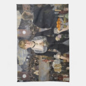 フランスビクトリアンのFolies Bergereでバーメイドガール キッチンタオル (縦)