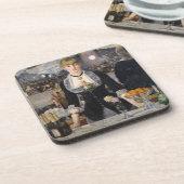 フランスビクトリアンのFolies Bergereでバーメイドガール コースター (左側)