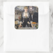 フランスビクトリアンのFolies Bergereでバーメイドガール スクエアシール (バッグ)