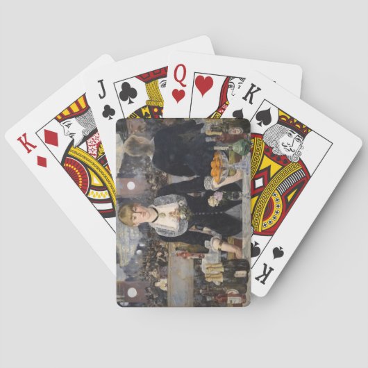 フランスビクトリアンのFolies Bergereでバーメイドガール トランプ (裏面)