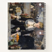 フランスビクトリアンのFolies Bergereでバーメイドガール ノートブック (裏面)