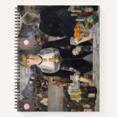 フランスビクトリアンのFolies Bergereでバーメイドガール ノートブック (正面)