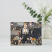 フランスビクトリアンのFolies Bergereでバーメイドガール ポストカード (スタンド正面)