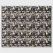 フランスビクトリアンのFolies Bergereでバーメイドガール ラッピングペーパー (フラット)