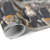 フランスビクトリアンのFolies Bergereでバーメイドガール ラッピングペーパー (ロールコーナー)