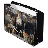 フランスビクトリアンのFolies Bergereでバーメイドガール ラージペーパーバッグ (裏面アングル)