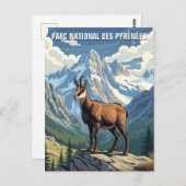 フランスピレネー国立公園トラベルのシャモア ポストカード (正面/裏面)