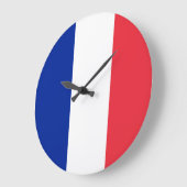 フランスフラグ ラージ壁時計 (傾斜)