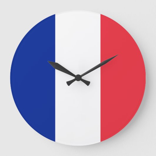 フランスフラグ ラージ壁時計 (正面)