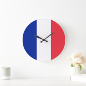 フランスフラグ ラージ壁時計 (ホーム)