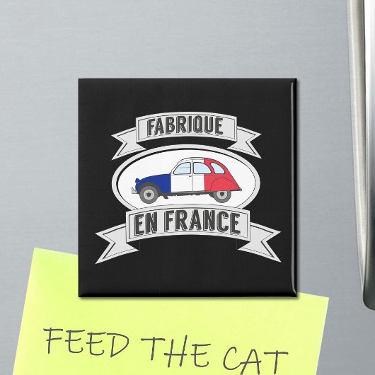 フランスフランスので製造された2CVフラグバッジ マグネット