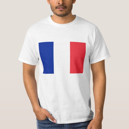 フランスフランスのな三色のDrapeau Françaisの旗 Tシャツ (正面)