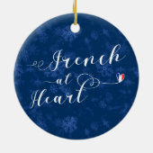 フランスフランスののクリスマスツリーオーナメントハートで セラミックオーナメント (裏面)