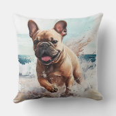 フランスフランスののブルドッグの贈り物 クッション (裏面)