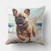フランスフランスののブルドッグの贈り物 クッション (正面)