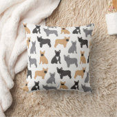 フランスフランスののブルドッグ – あなたの色を選ぶ! クッション (ブランケット)