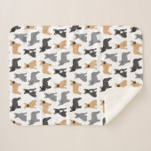 フランスフランスののブルドッグ – あなたの色を選ぶ！ シェルパブランケット (正面(横))