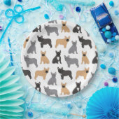 フランスフランスののブルドッグ – あなたの色を選ぶ! ペーパープレート (パーティー)