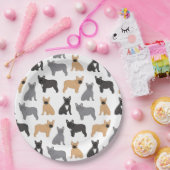 フランスフランスののブルドッグ – あなたの色を選ぶ! ペーパープレート (パーティー)