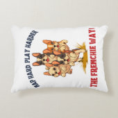 フランスフランスののブルドッグ アクセントクッション (正面)