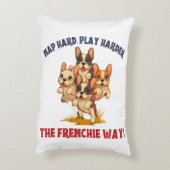 フランスフランスののブルドッグ アクセントクッション (裏面(縦))