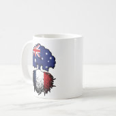 フランスフランスのオーストラリア国旗 コーヒーマグカップ (正面左)