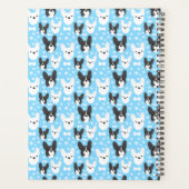 フランスフランスのズブルドッグのパターン週次の月 プランナー手帳 (裏面)