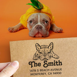 フランスフランスのチブルドッグ犬のオーナーギフトリターン セルフインキングスタンプ