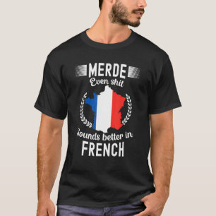 フランスフランスのパリボンジュールマルセイユモナコエッフ Tシャツ
