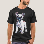 フランスフランスの可愛いブフランスのルドッグ犬Tee Tシャツ (正面)