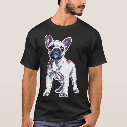 フランスフランスの可愛いブフランスのルドッグ犬Tee Tシャツ (正面)