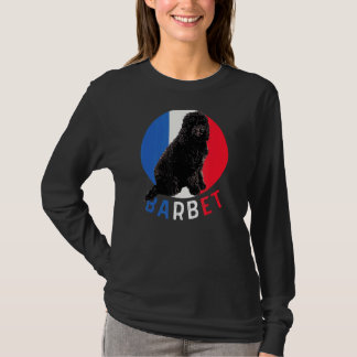 フランスフランスの国旗と色彩を持つバーベットウォータードッグ Tシャツ