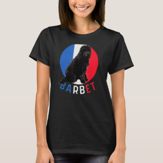 フランスフランスの国旗と色彩を持つバーベットウォータードッグ Tシャツ