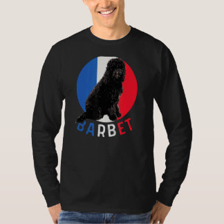 フランスフランスの国旗と色彩を持つバーベットウォータードッグ Tシャツ