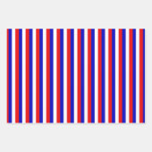 フランスフランスの国旗のストライプデザイン ラッピングペーパーシート (正面3)