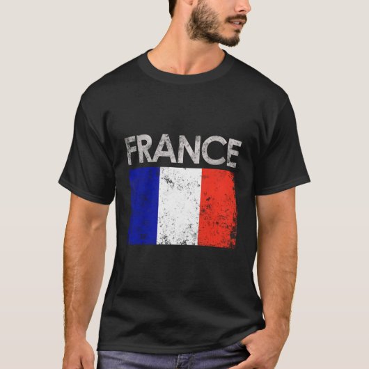 フランスフランスの国旗のプライド Tシャツ (正面)