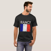 フランスフランスの国旗のプライド Tシャツ (正面フル)