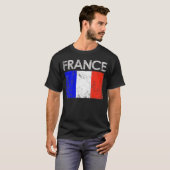 フランスフランスの国旗のプライド Tシャツ (正面フル)
